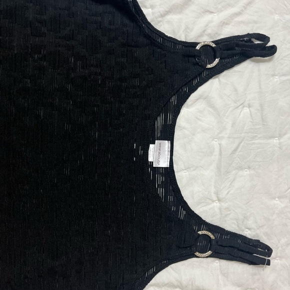 Black Sleeveless Scoop Neck Sundress Coverup - Picture 5 of 5